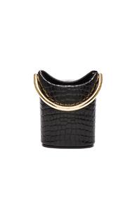 Stella Mccartneyalter Croc Bucket Bag In Black,animal Print