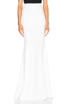 Roland Mouret Aries Double Wool Crepe Skirt In White