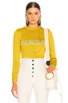 Alberta Ferretti Thursday Lurex Crewneck Sweater In Gold