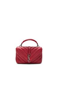 Saint Laurent College Chain Wallet In Red