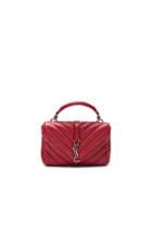 Saint Laurent College Chain Wallet In Red