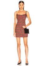 Miaou Viki Dress In Plaid,red