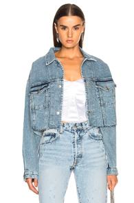Palmer Girls X Miss Sixty Vintage Cropped Denim Jacket In Blue