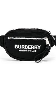 Burberry Cannon Printed Bum Bag In Black