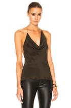 Cushnie Et Ochs Silk Crepe Halter Chain Top In Green
