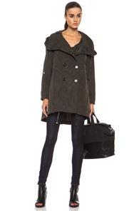 Moncler Baillet Polyamide Coat In Green
