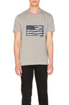 Givenchy Cuban Fit American Flag Print Tee In Gray