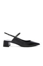Erdem Lizard Embossed Leather Aerin Flats In Black