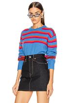 Acne Studios Nimah Stripe Face Sweater In Blue,red,stripes