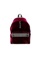 Saint Laurent Mini Velvet City Backpack In Red