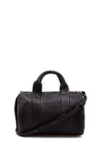 Alexander Wang Rocco Satchel With Rose Gold Hardware In Black