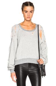 Unravel Fwrd Exclusive Destroyed Oversize Crewneck Sweater In Gray