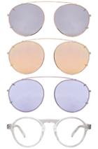 Westward Leaning Dyad 8 Sunglasses With Interchangeable Clips In White