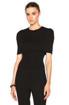 Rosetta Getty Fitted Shrug Top In Black