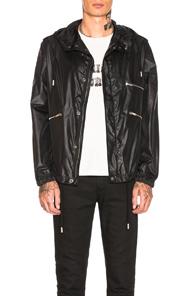 Saint Laurent Nylon Patch Parka In Black