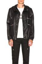 Saint Laurent Nylon Patch Parka In Black