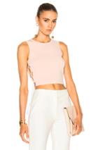 Jonathan Simkhai Fwrd Exclusive Knit Lace-up Top In Neutrals