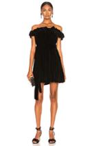 Stella Mccartney Miya Velvet Off Shoulder Dress In Black