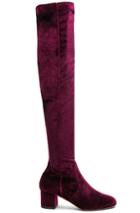 Aquazzura Velvet Essence Boots In Purple