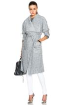 Nicholas Boiled Wool Wrap Coat In Gray