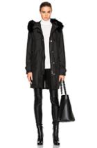 Kaufmanfranco Suede Nylon Parka In Black