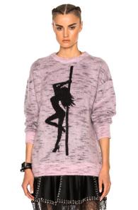Alexander Wang Jacquard Girl Sweater In Pink