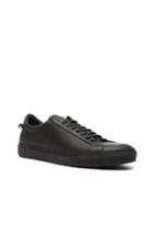 Givenchy Leather Urban Street Low Top Sneakers In Black