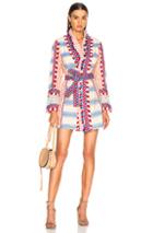Dodo Bar Or Mia Kimono Dress In Blue,neutral,white,geometric Print,stripes