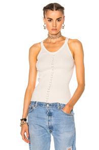 Alexander Wang Ribbed Tank Top In White
