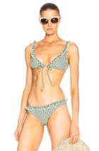 Solid & Striped Milly Bikini Top In Green