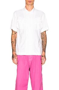 Sacai Oxford Shirting Shirt In White