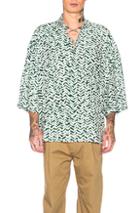 Haider Ackermann Short Sleeve Shirt In Abstract,green,white