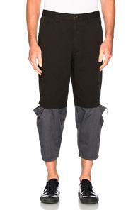Comme Des Garcons Shirt Cotton Drill Plain Pants In Black
