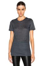 Isabel Marant Madras Linen Tee In Gray
