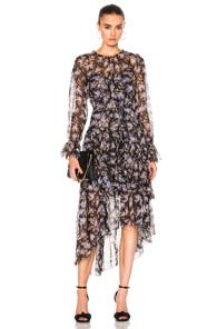 Zimmermann Stranded Tier Dress In Floral,purple