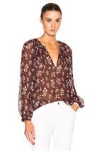 Nili Lotan Blossom Saint Tropez Top In Red,purple,floral