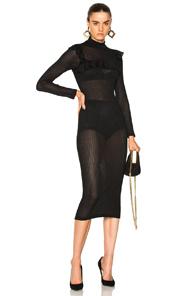 Smythe Ruffle Dress In Black