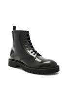 Saint Laurent Leather William 25 Lace-up Wingtip Boots In Black