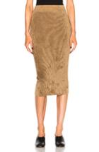 Helmut Lang Midi Pencil Skirt In Brown