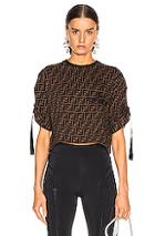 Fendi Ff Logo Top In Abstract,brown
