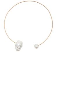Erth 14k Gold Pearl & Diamond Choker In Metallics