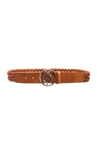 Saint Laurent Monogram Serpent Belt In Brown
