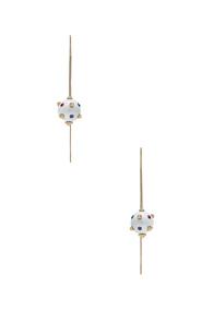 Valentino Embellished Pearl Threader Earrings In Metallics