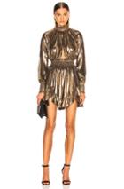 Retrofete Farrah Dress In Brown,metallic