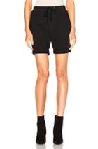 James Perse Cotton Fleece Shorts In Black