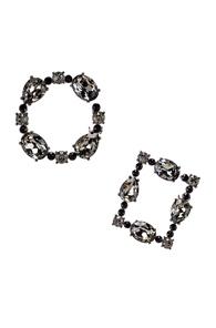 Oscar De La Renta Crystal Earrings In Metallic