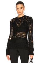 Helmut Lang Open Knit Tunic Sweater In Black