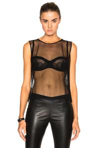 Barbara Bui Tulle Tank Top In Black