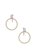 Alexander Wang Triple Ring Earring In Metallics