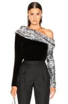 Monse Embroidered Top In Black,metallic